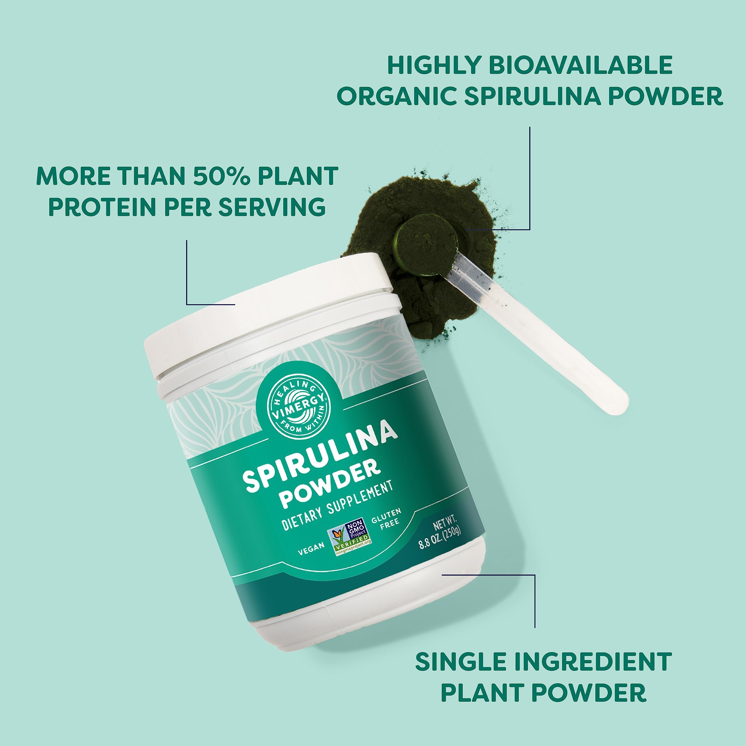 Vimergy spirulina en batido listo para beber, añade proteína vegetal fácilmente