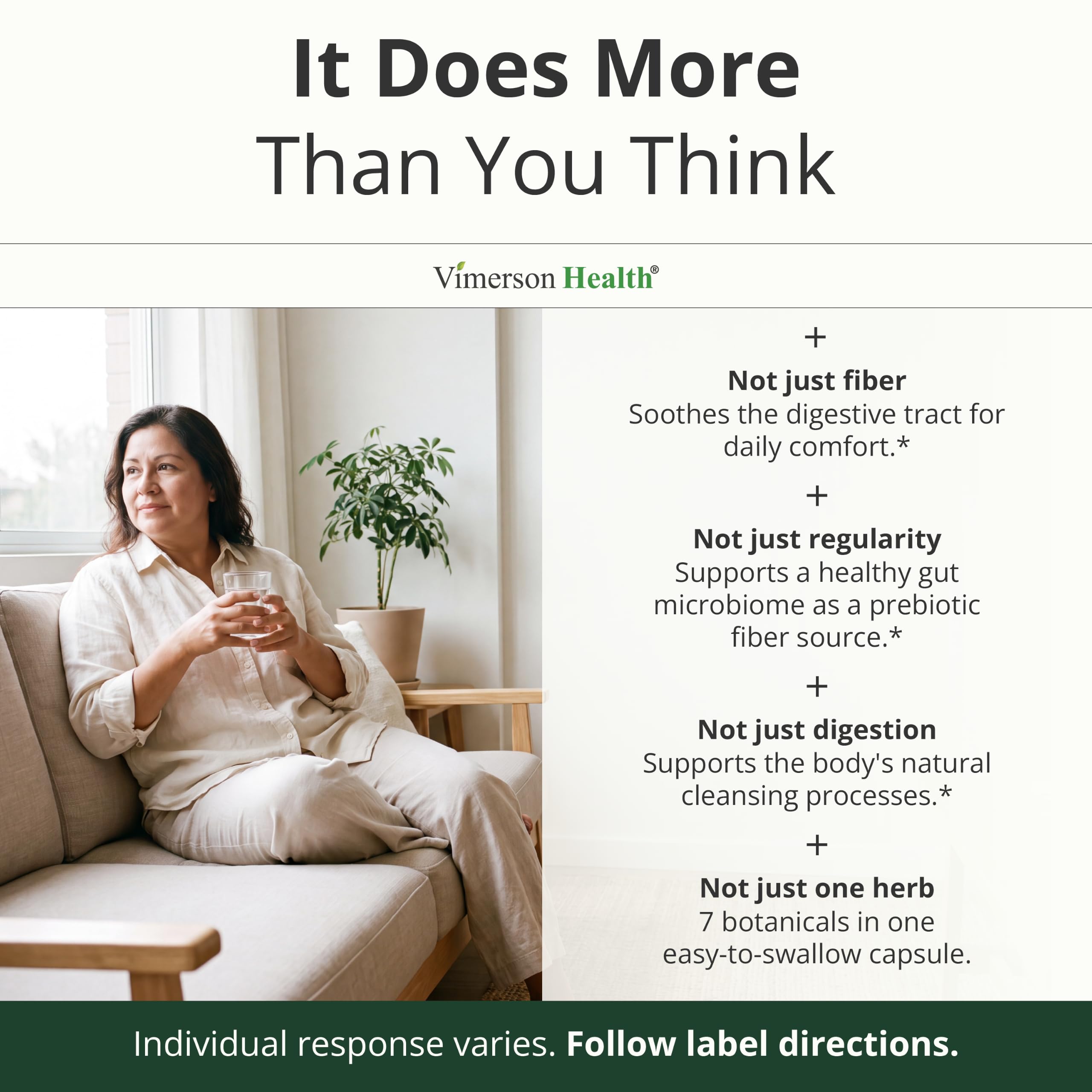 Vimerson Health selección de ingredientes naturales como jengibre y slippery elm
