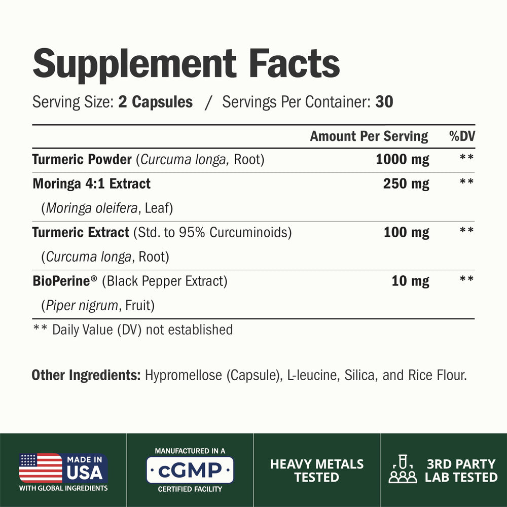 Vimerson Health etiqueta detalle de ingredientes estandarizados y calidad