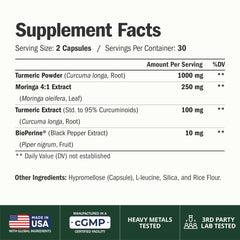 Vimerson Health etiqueta detalle de ingredientes estandarizados y calidad
