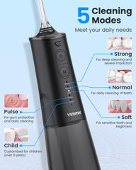 Vimmk en uso sobre lavabo, limpieza interdental cómoda y rápida