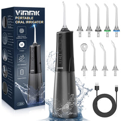 Vimmk irrigador frontal mostrando diseño compacto y control fácil