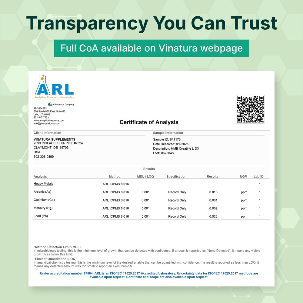 VINATURA certificado NSF en imagen subrayando pruebas de calidad