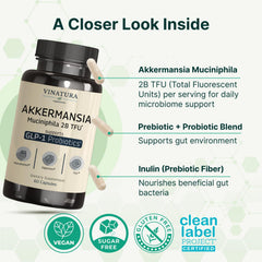 VINATURA inulina y Lactobacillus acidophilus como ingredientes de apoyo
