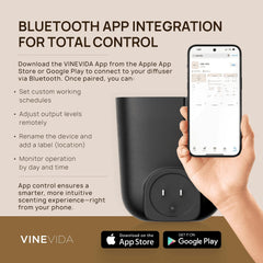 VINEVIDA compartimento abierto mostrando recarga sencilla y segura