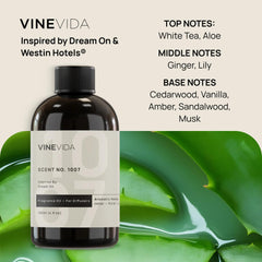 VINEVIDA difusor junto a manos para mostrar escala práctica del producto