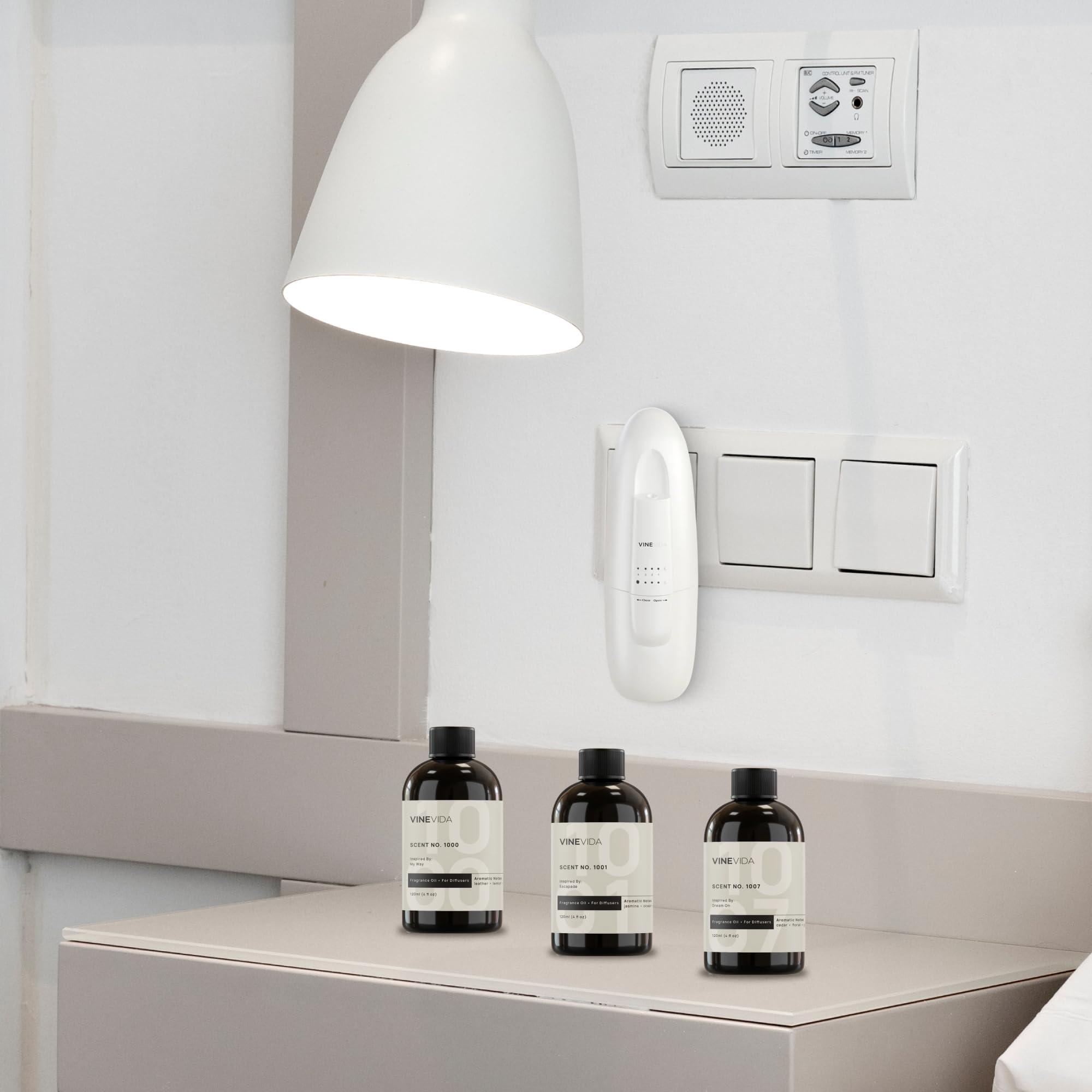 VINEVIDA frascos de fragancias estilo hotel listos para instalar fácilmente