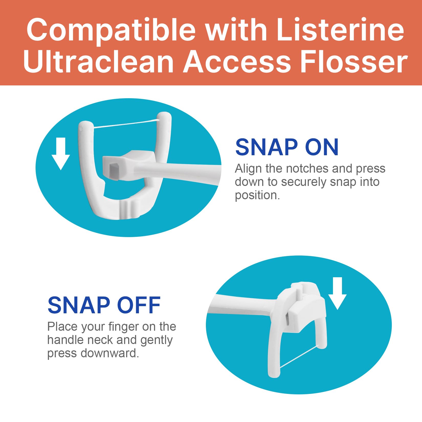 VINSULLA cabezal instalado en dispensador Listerine Ultraclean Access para uso fácil