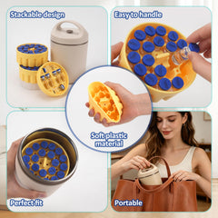 Viotiin comparación de tamaño en mano, diseño compacto y portátil
