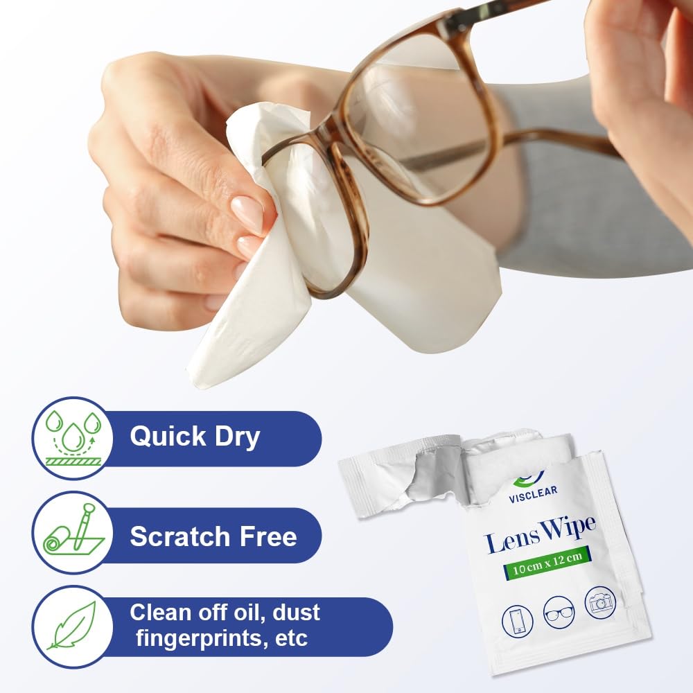 VisClear toallita desplegada mostrando textura y humedad duradera