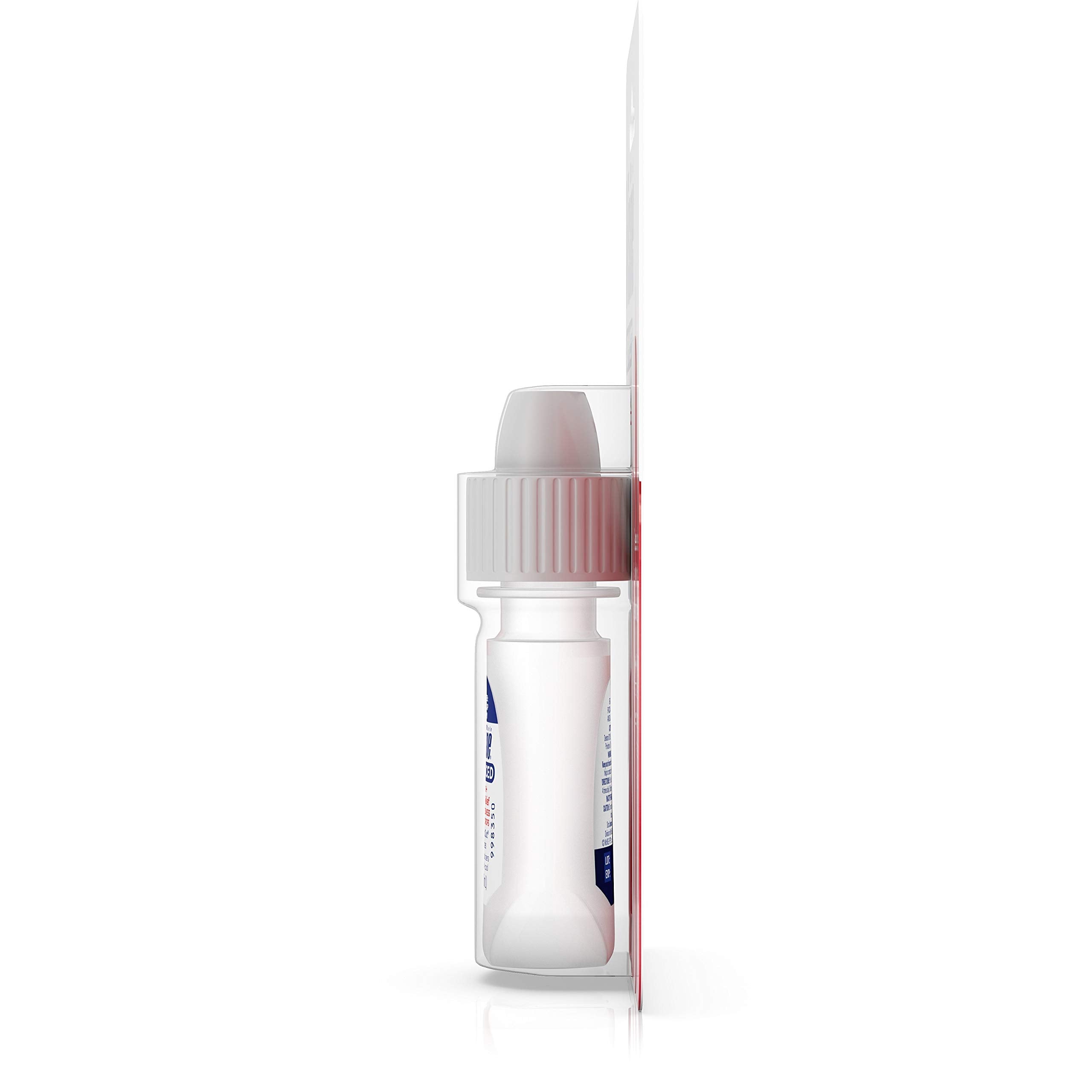 Visine Advanced junto a monedas para comparar tamaño compacto