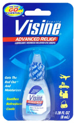 Visine envase frontal pequeño para alivio rápido e hidratación ocular