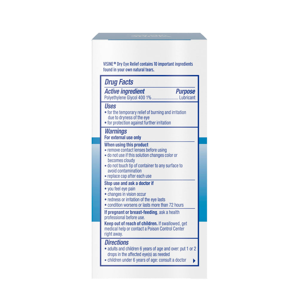 Visine uso por hombre tras pantalla para reducir irritación ocular