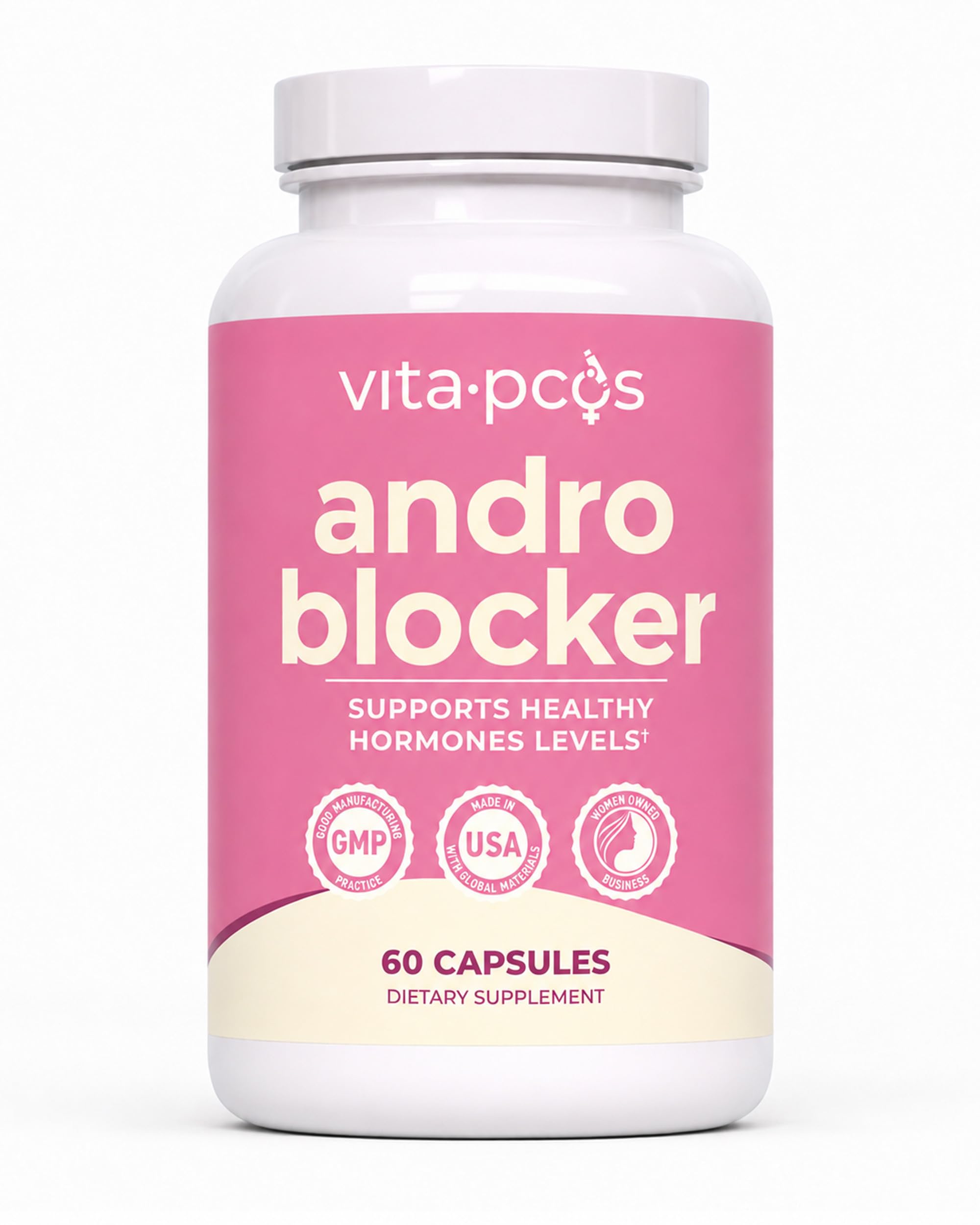 VITA-PCOS frasco frontal mostrando la marca y presentación, claridad informativa