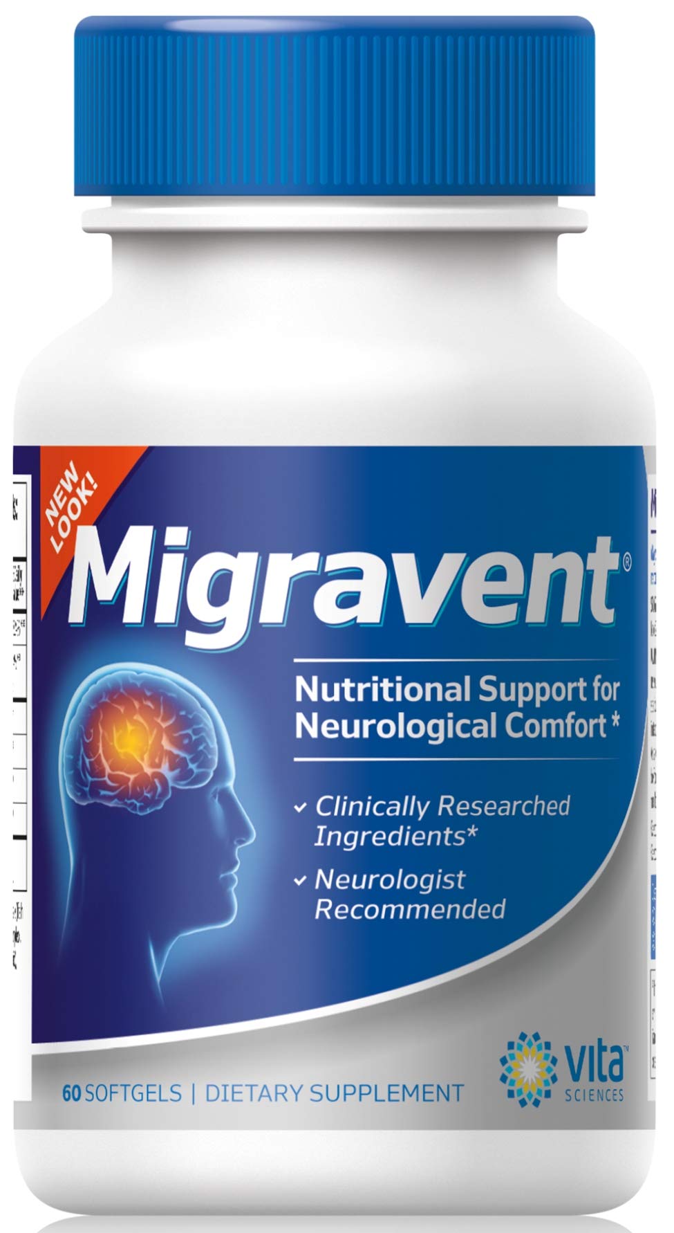 Vita Sciences Migravent vista frontal mostrando envase y cantidad