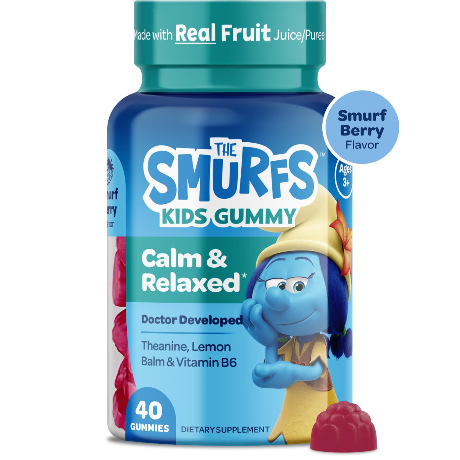 VITABURST Smurfs escena familiar relajada tras uso responsable del producto