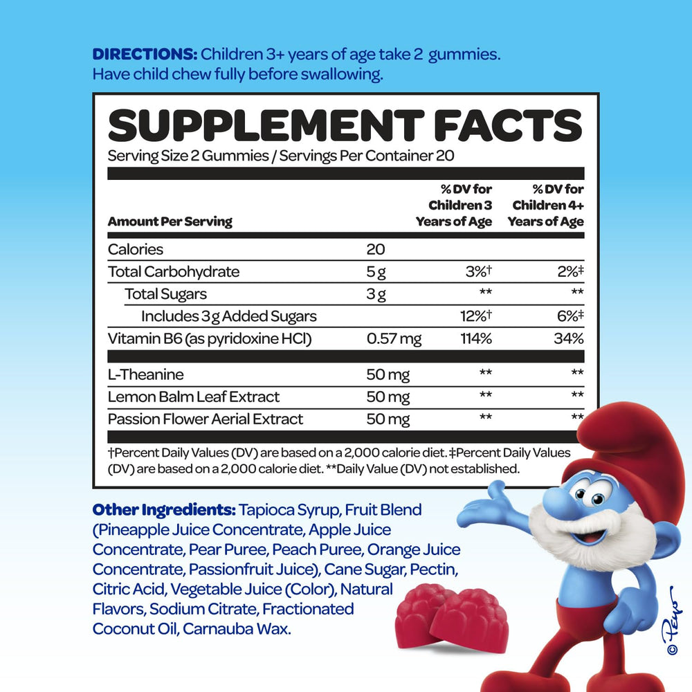 VITABURST Smurfs textura de gominolas destacando suavidad y sabor natural