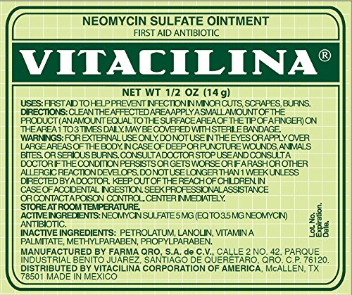Vitacilina textura de la pomada en tubo que facilita aplicación precisa