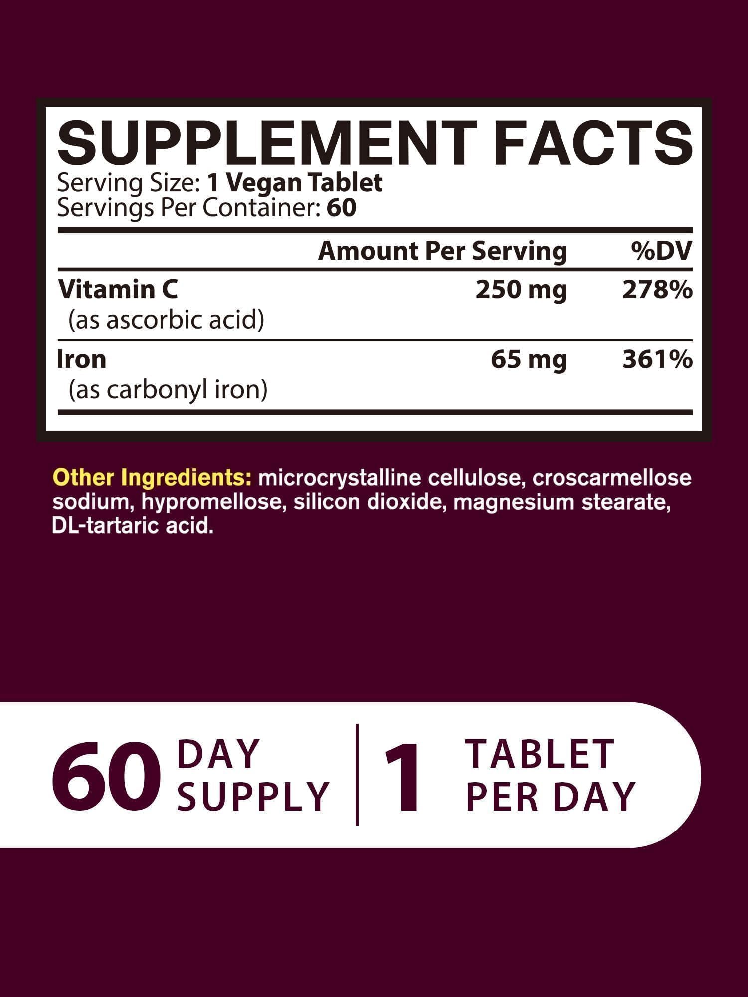 Vitacook etiqueta con lista de ingredientes y potencias de cada dosis