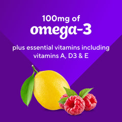 Etiqueta de Vitafusion con lista de ingredientes y vitaminas para transparencia informativa