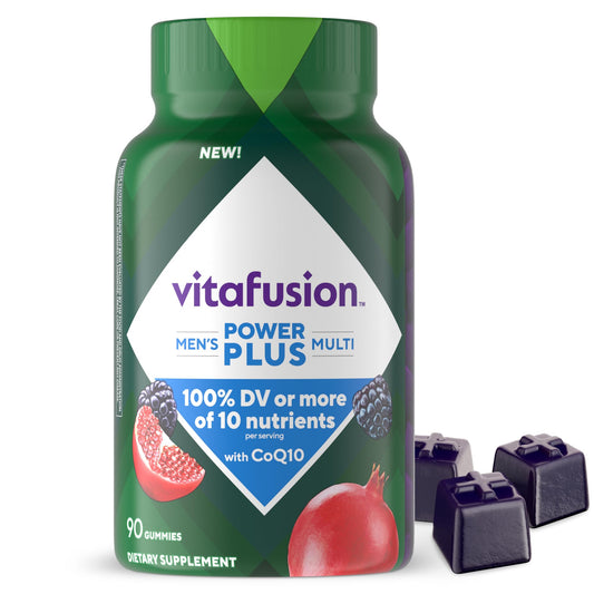 Vitafusion frasco frontal mostrando el envase y beneficios visibles
