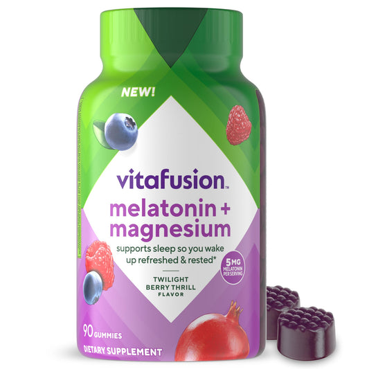 vitafusion envase frontal mostrando la marca y beneficio relajante