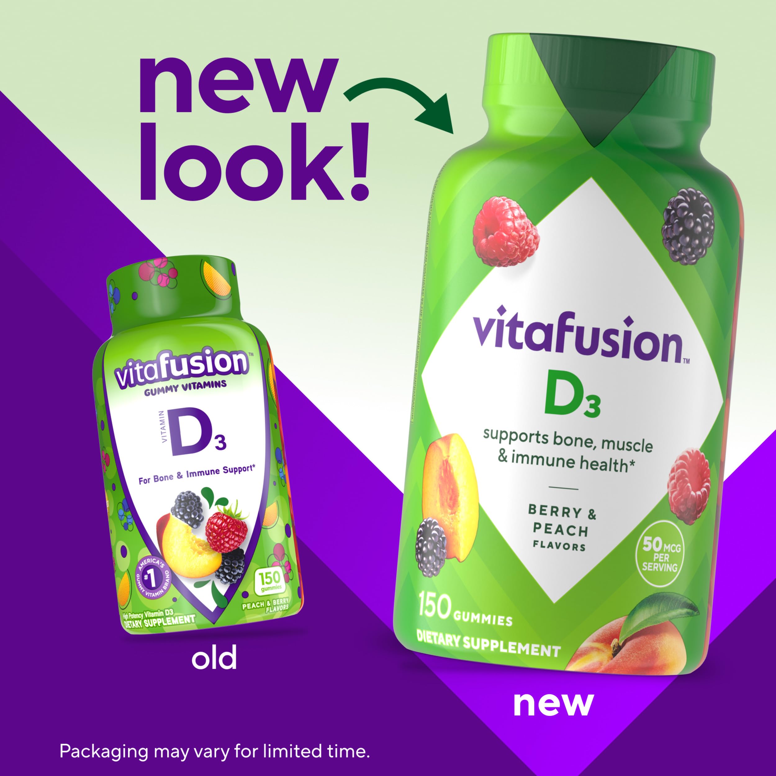 Vitafusion primer plano de textura gomosa y aspecto masticable