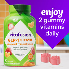 Vitafusion ingredientes clave destacando vitaminas y apoyo nutricional