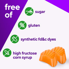 Vitafusion etiqueta de ingredientes y valor nutricional para transparencia