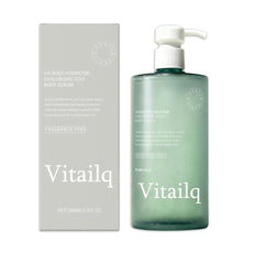 Vitailq Beauty botella frontal mostrando volumen 386 ml y diseño práctico