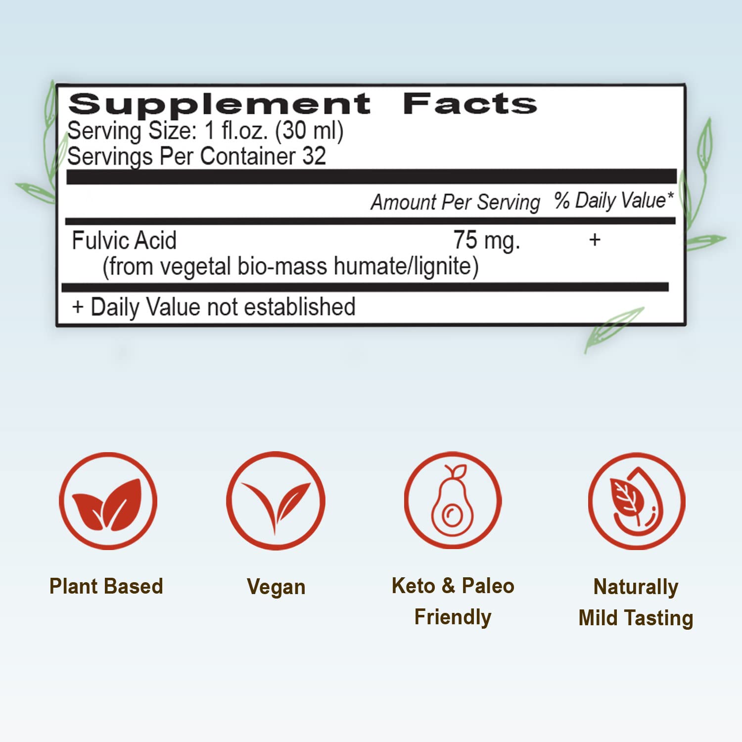 Vital Earth Minerals etiqueta con lista de minerales y pH alcalino