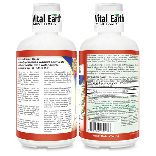 Vital Earth Minerals tapa y copa medidora incluida para dosificar fácil