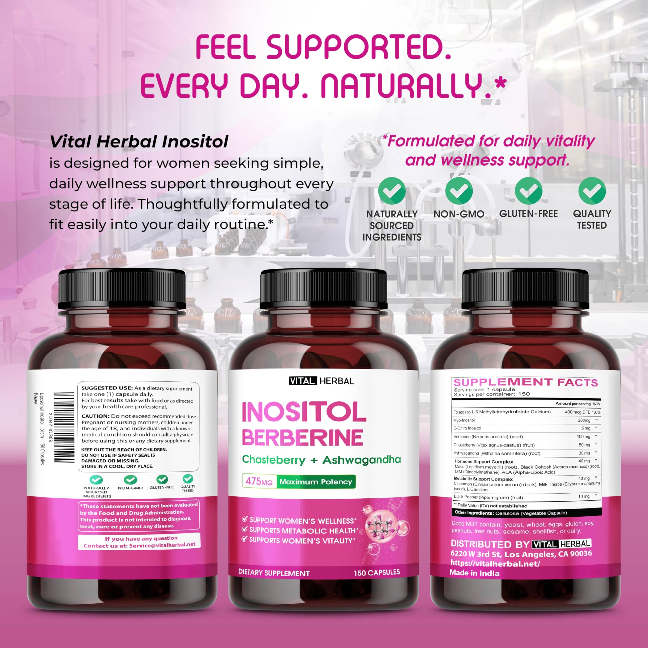 VITAL HERBAL frasco en ambiente de baño reflejando integración diaria
