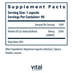 Vital Nutrients primer plano de cápsula destacando textura y pureza