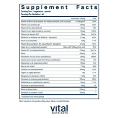 Vital Nutrients cápsula en primer plano mostrando textura y fácil ingestión