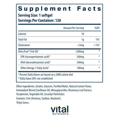 Vital Nutrients cápsula en primer plano que revela textura y tamaño fácil de tragar