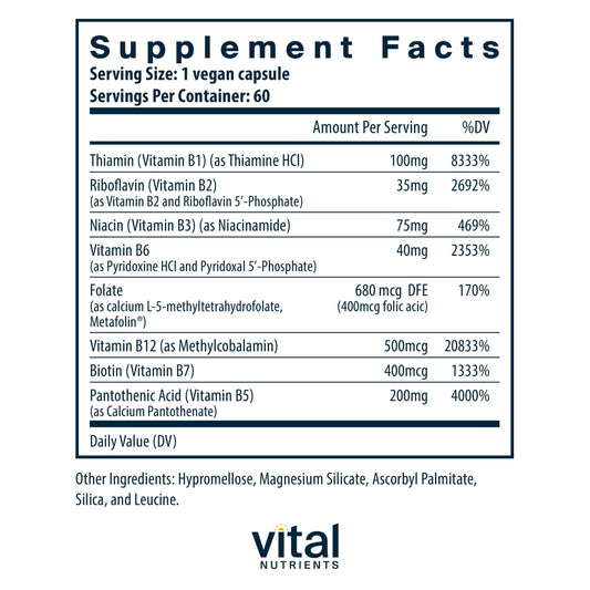 Vital Nutrients cápsula en primer plano mostrando textura y calidad