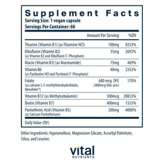 Vital Nutrients cápsula en primer plano mostrando textura y calidad
