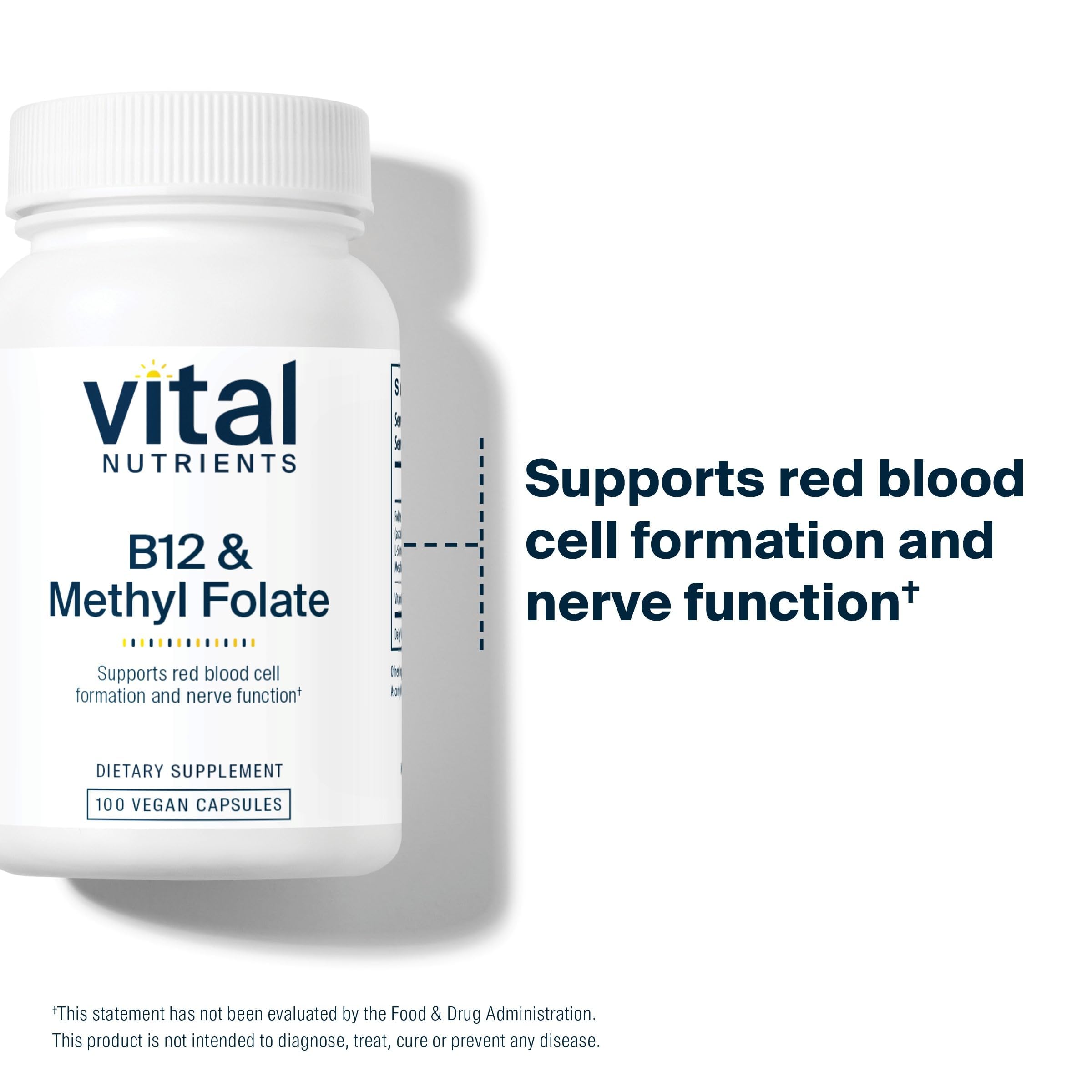 Vital Nutrients cápsula en mano para comparar tamaño y dosificación