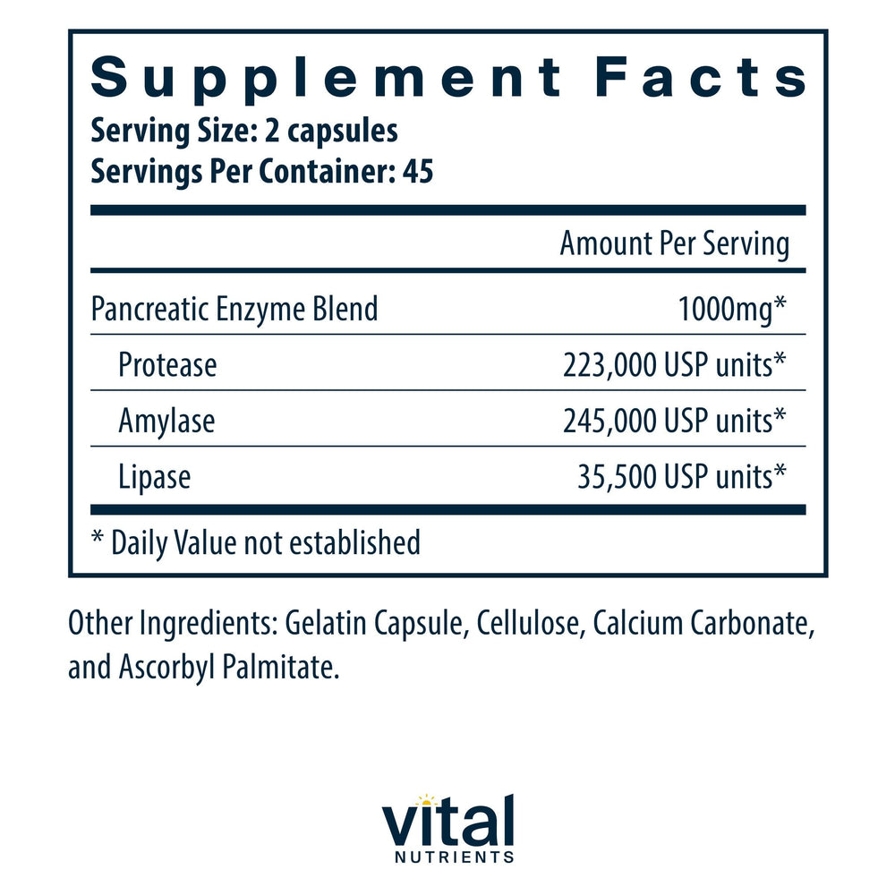 Vital Nutrients cápsulas en primer plano mostrando textura y tamaño