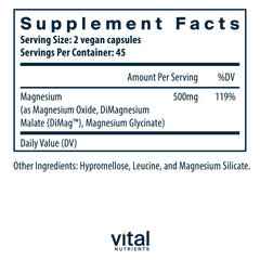 Vital Nutrients detalle de cápsula mostrando textura y fácil de tragar