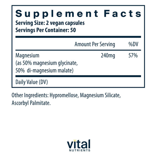Vital Nutrients cápsulas mostrando textura lisa y fácil de tragar