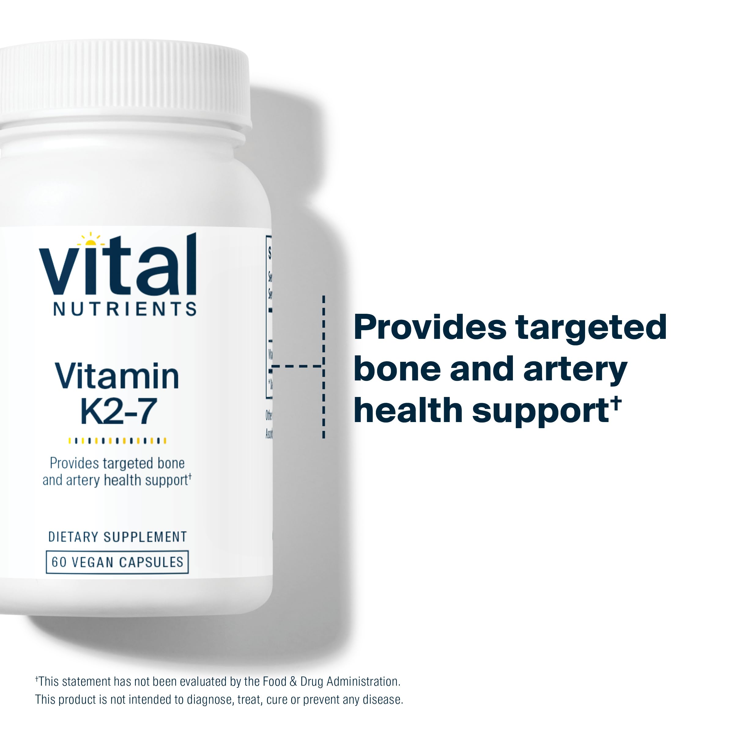 Vital Nutrients comparación de tamaño de la cápsula para referencia visual
