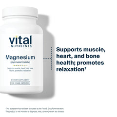 Vital Nutrients detalle de etiqueta con ingredientes y pruebas de calidad