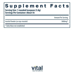 Vital Nutrients polvo blanco textura fina de fácil mezcla y absorción