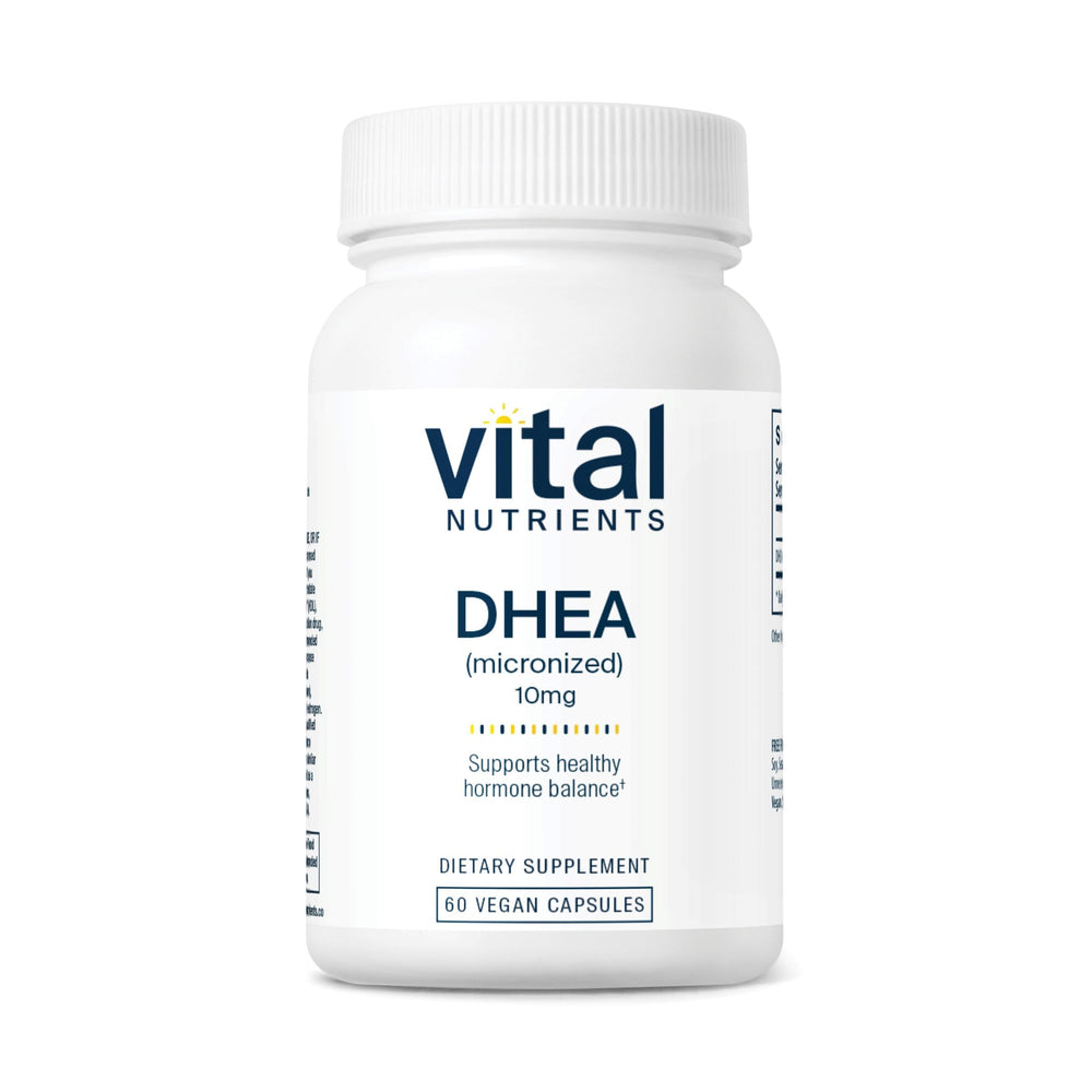 Vital Nutrients frasco frente mostrando 60 cápsulas y ventaja vegana