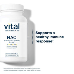 Vital Nutrients frasco abierto con cápsulas destacando fórmula vegana