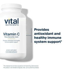 Vital Nutrients cápsulas junto a frutas en mesa mostrando uso diario