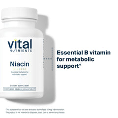 Vital Nutrients etiqueta con datos nutricionales claros, transparencia en ingredientes