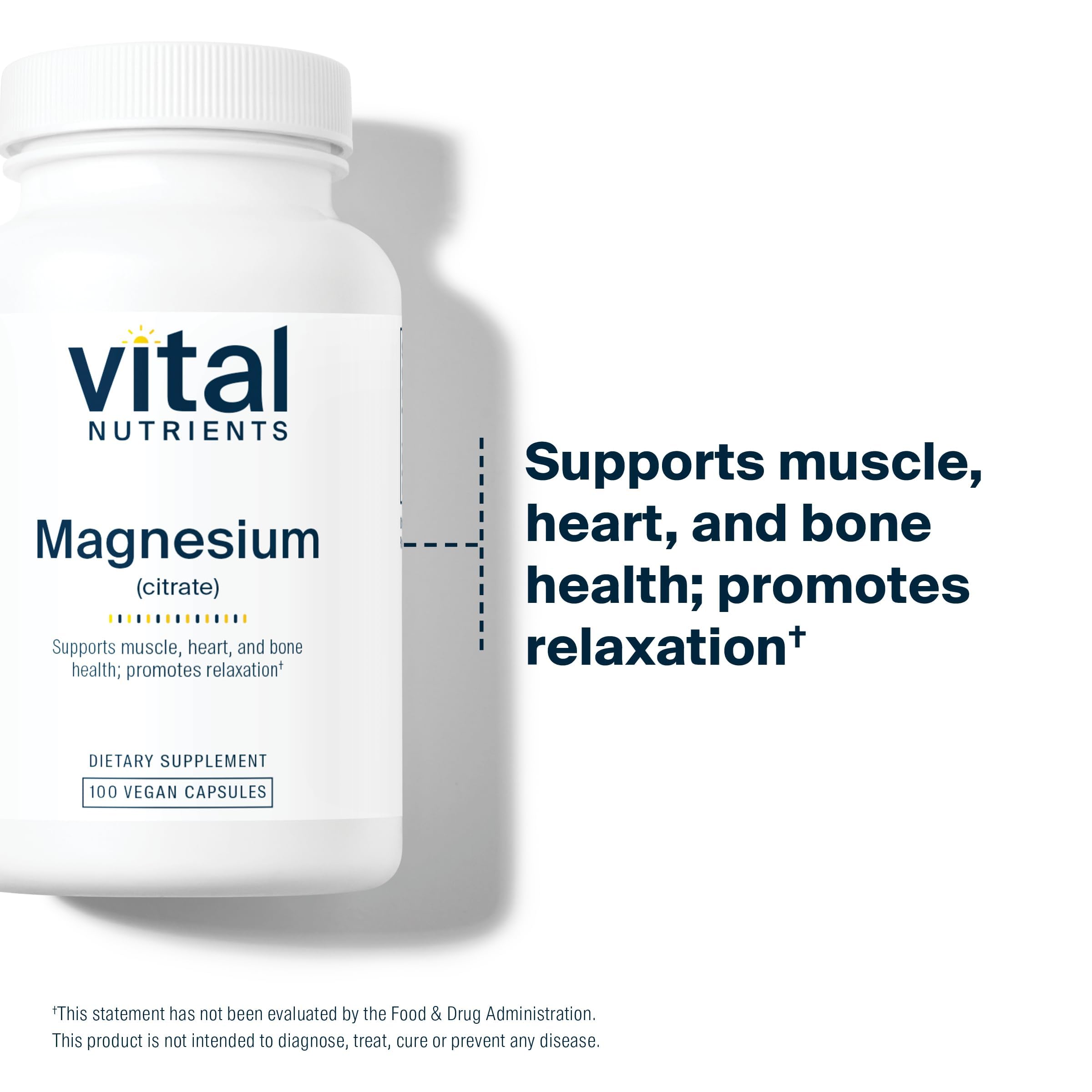 Vital Nutrients etiqueta con información nutricional y certificaciones visibles